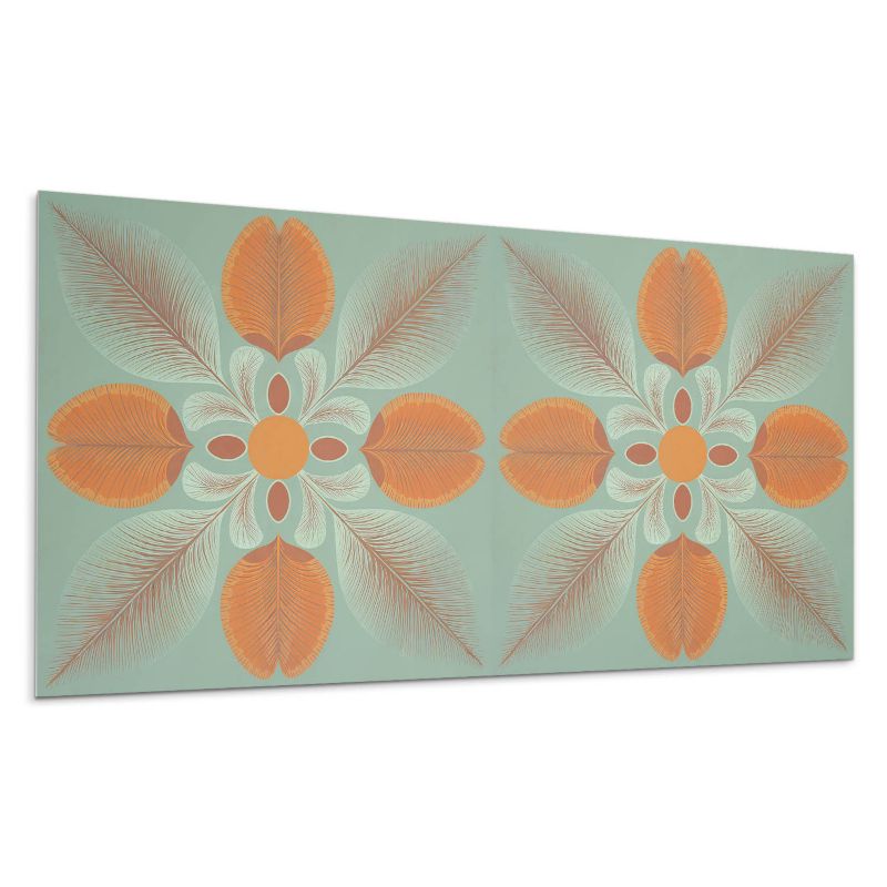 Panele samoprzylepne Wallfluent 40x20 cm Wzór kwiatów i liści 10 szt.