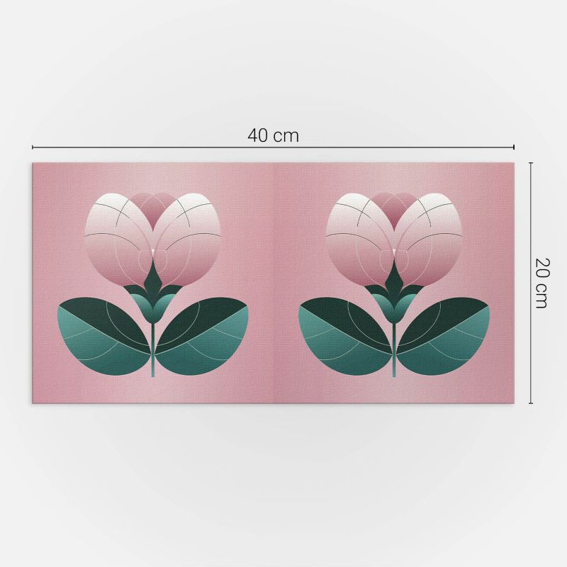 Panele samoprzylepne Wallfluent 40x20 cm Wzór kwiatów otoczony liśćmi 10 szt.