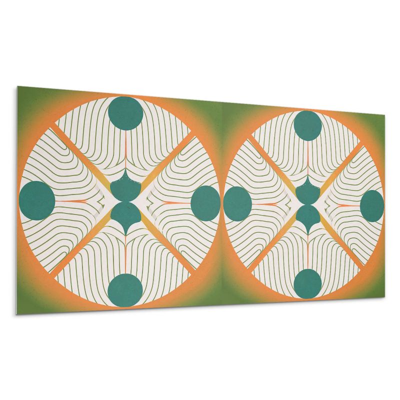 Panele samoprzylepne Wallfluent 40x20 cm Wzór okrągły w stylu abstrakcyjnym 10 szt.