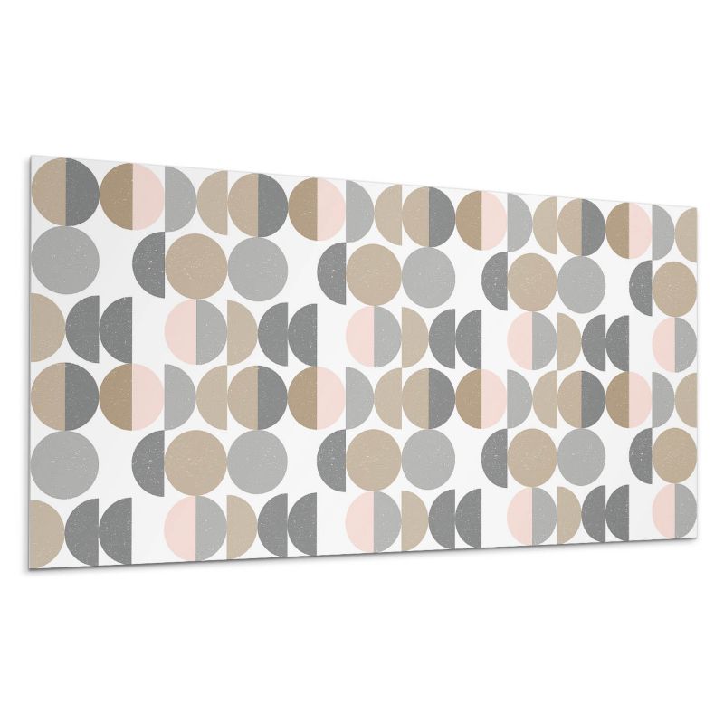 Panele samoprzylepne Wallfluent 60x30 cm Abstrakcyjna geometria okręgów i półokręgów 6 szt.