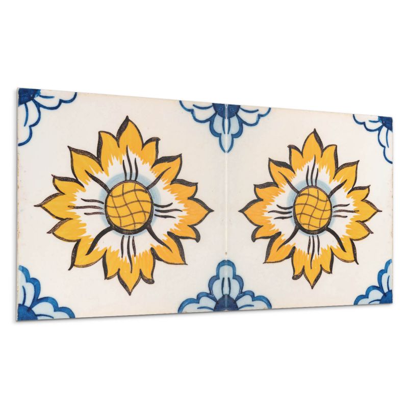 Panele samoprzylepne Wallfluent 60x30 cm Ceramiczny motyw kwiatowy 6 szt.