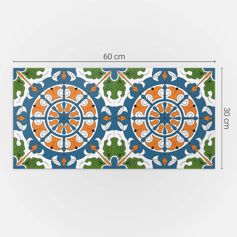 Panele samoprzylepne Wallfluent 60x30 cm Dekoracyjne wzory roślinne 6 szt.