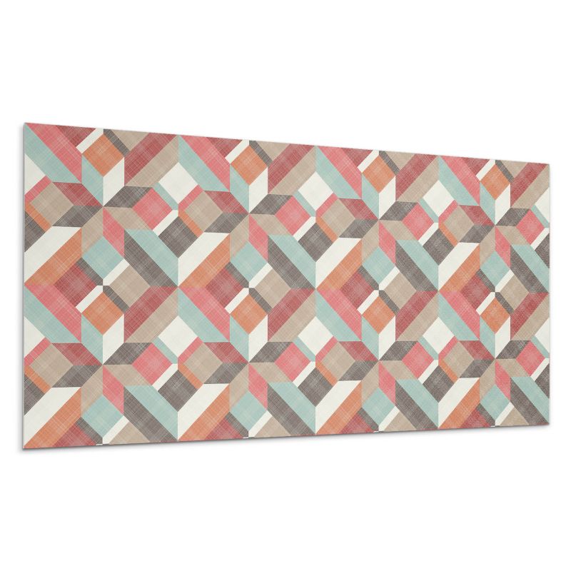 Panele samoprzylepne Wallfluent 60x30 cm Dynamiczna geometria w żywych kolorach 6 szt.