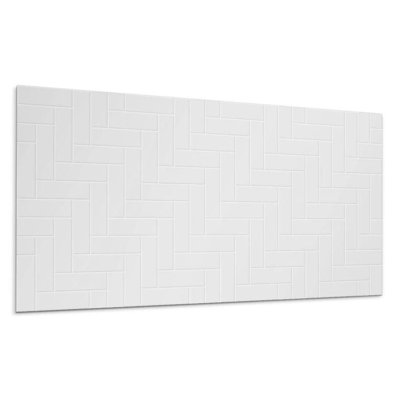 Panele samoprzylepne Wallfluent 60x30 cm Geometryczna jodełka w ceglanej tonacji 6 szt.
