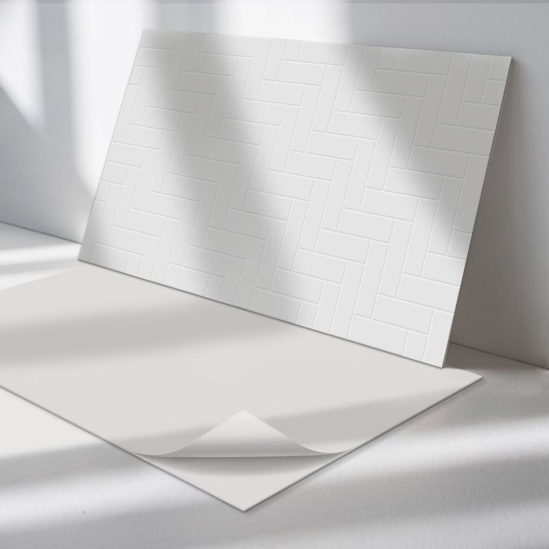 Panele samoprzylepne Wallfluent 60x30 cm Geometryczna jodełka w ceglanej tonacji 6 szt.