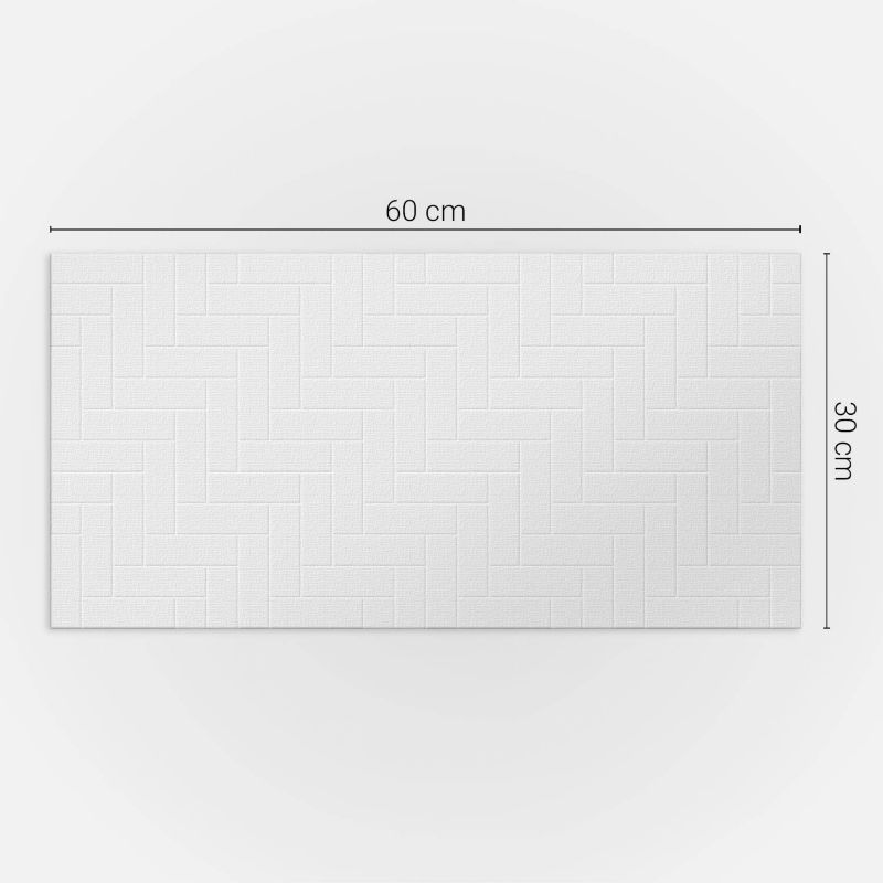 Panele samoprzylepne Wallfluent 60x30 cm Geometryczna jodełka w ceglanej tonacji 6 szt.