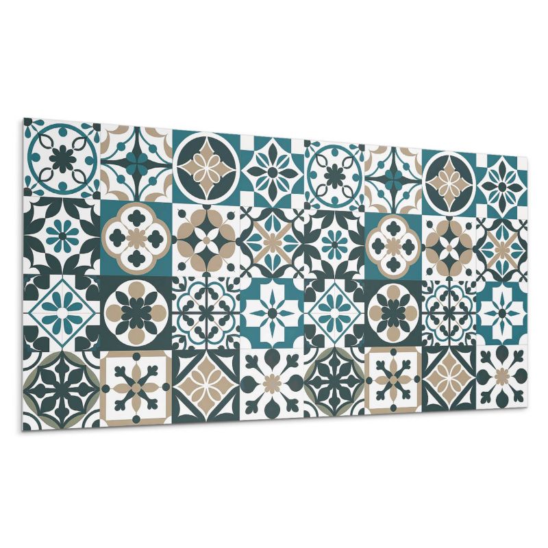 Panele samoprzylepne Wallfluent 60x30 cm Geometryczne kafelki w artystycznym porządku 6 szt.