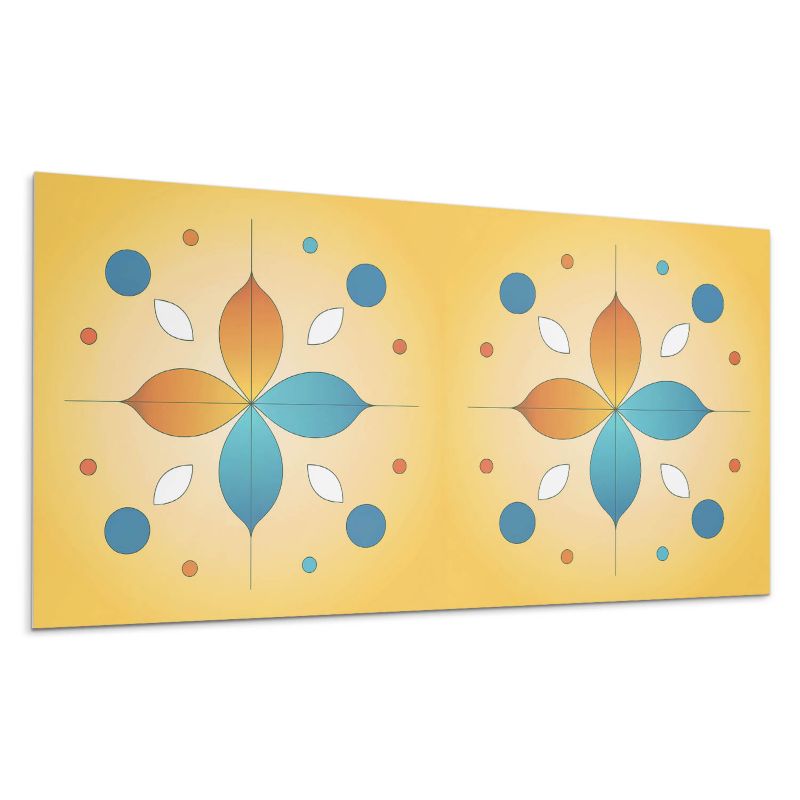 Panele samoprzylepne Wallfluent 60x30 cm Geometryczne motywy kwiatowe 6 szt.