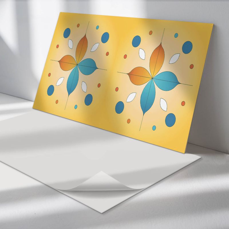 Panele samoprzylepne Wallfluent 60x30 cm Geometryczne motywy kwiatowe 6 szt.