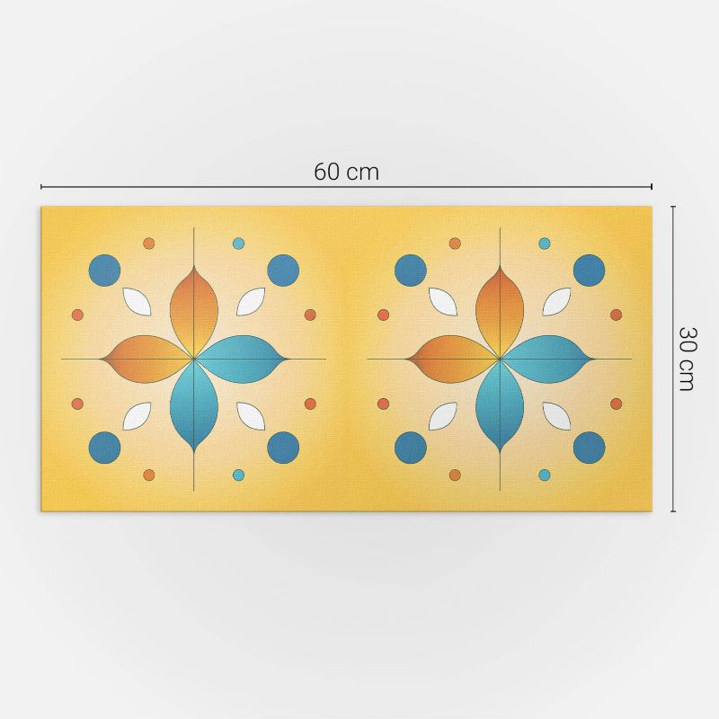 Panele samoprzylepne Wallfluent 60x30 cm Geometryczne motywy kwiatowe 6 szt.