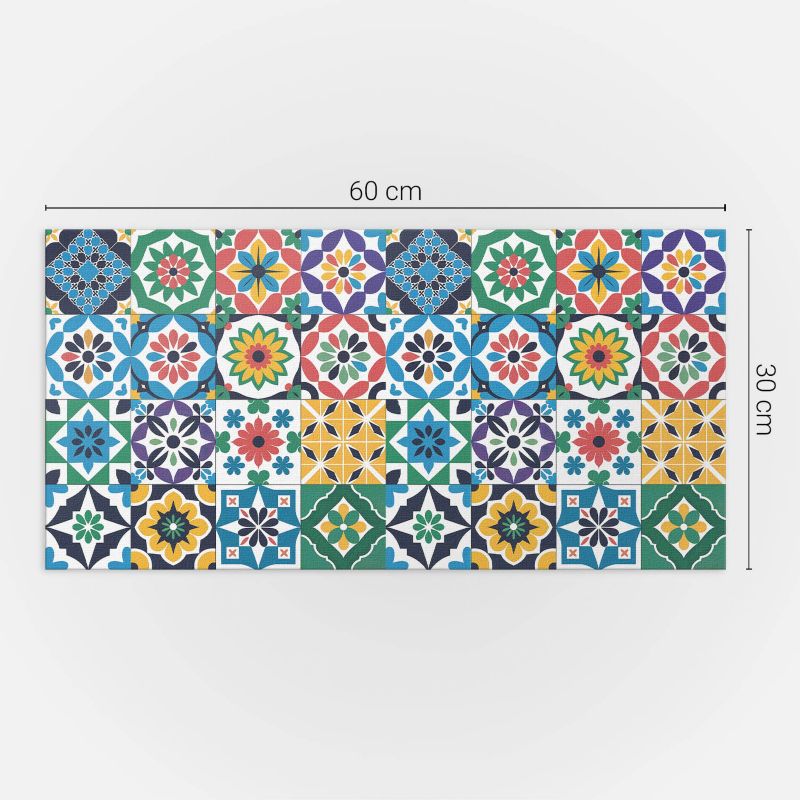 Panele samoprzylepne Wallfluent 60x30 cm Kratkowe wzory mozaikowe 6 szt.