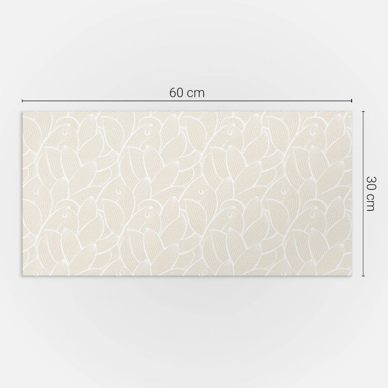 Panele samoprzylepne Wallfluent 60x30 cm Kwiatowe liście falistym 6 szt.