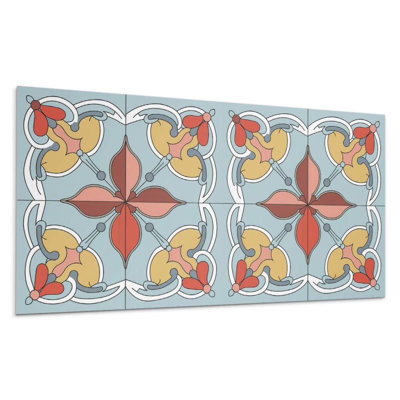 Panele samoprzylepne Wallfluent 60x30 cm Kwiatowy wzór z delikatnymi detalami 6 szt.