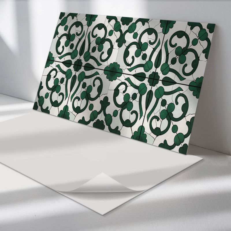 Panele samoprzylepne Wallfluent 60x30 cm Kwiatowy wzór z delikatnymi zdobieniami 6 szt.