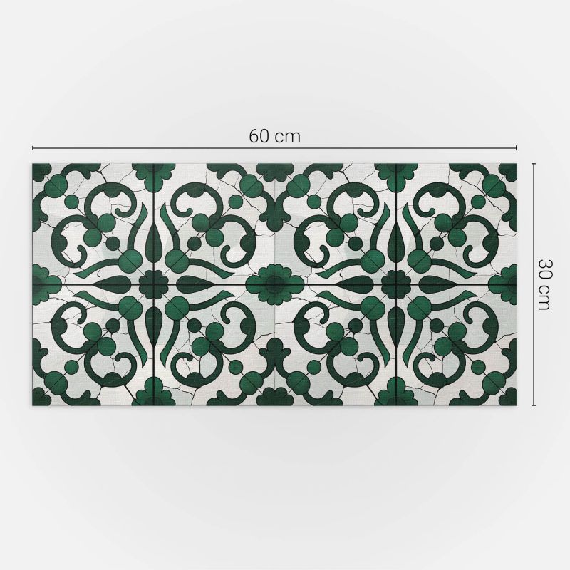 Panele samoprzylepne Wallfluent 60x30 cm Kwiatowy wzór z delikatnymi zdobieniami 6 szt.