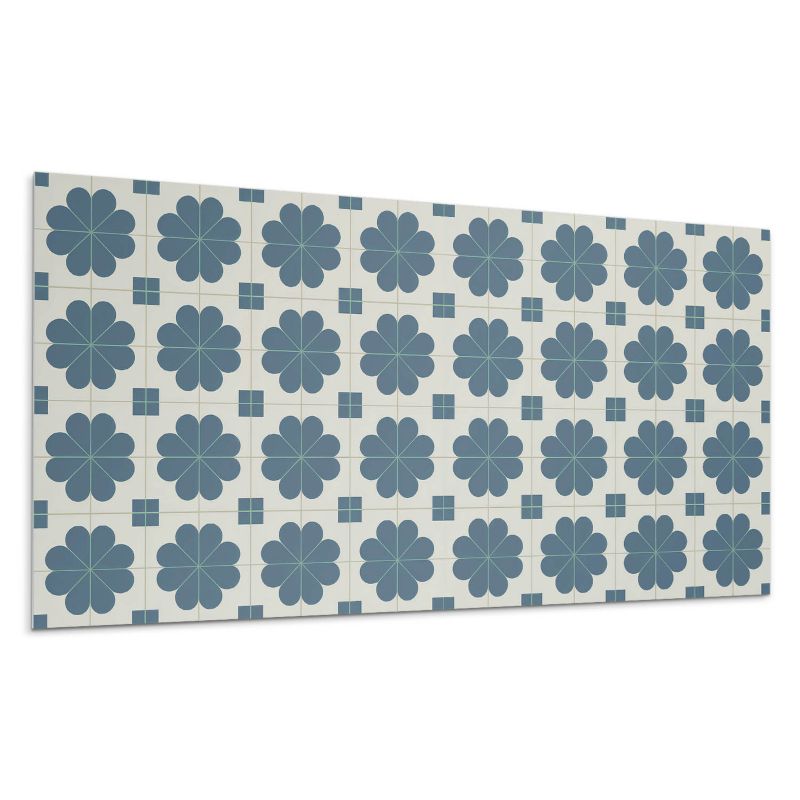 Panele samoprzylepne Wallfluent 60x30 cm Kwiaty w kratkę 6 szt.