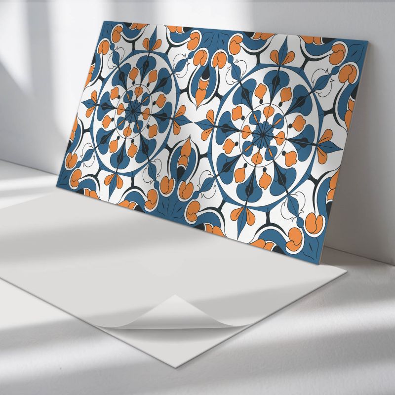 Panele samoprzylepne Wallfluent 60x30 cm Mandala z motywem kwiatowym 6 szt.