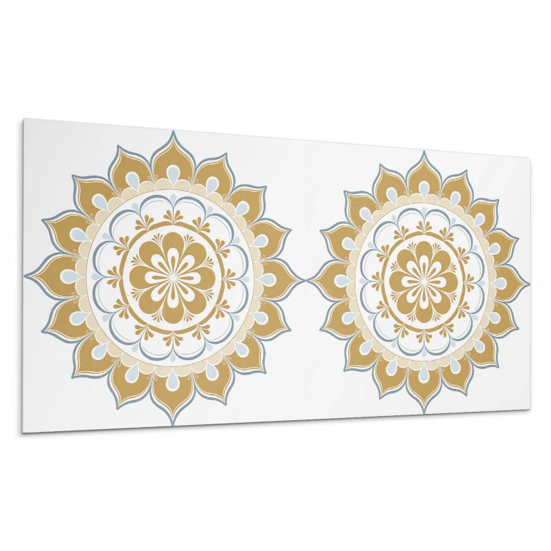 Panele samoprzylepne Wallfluent 60x30 cm Mandala z motywem kwiatowym i geometrycznym 6 szt.