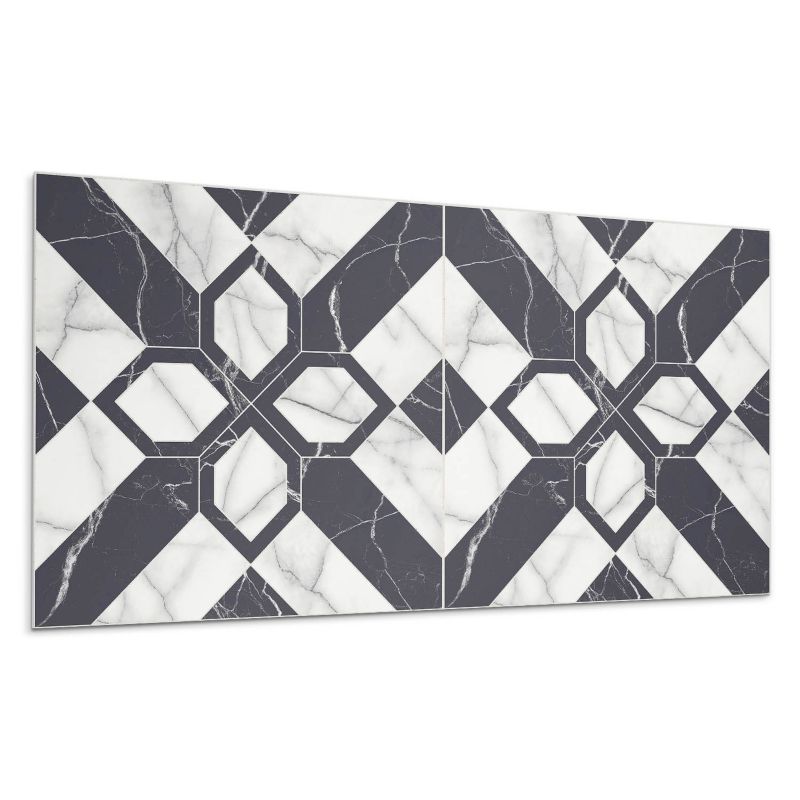 Panele samoprzylepne Wallfluent 60x30 cm Marmurowe figury w geometrycznym stylu 6 szt.