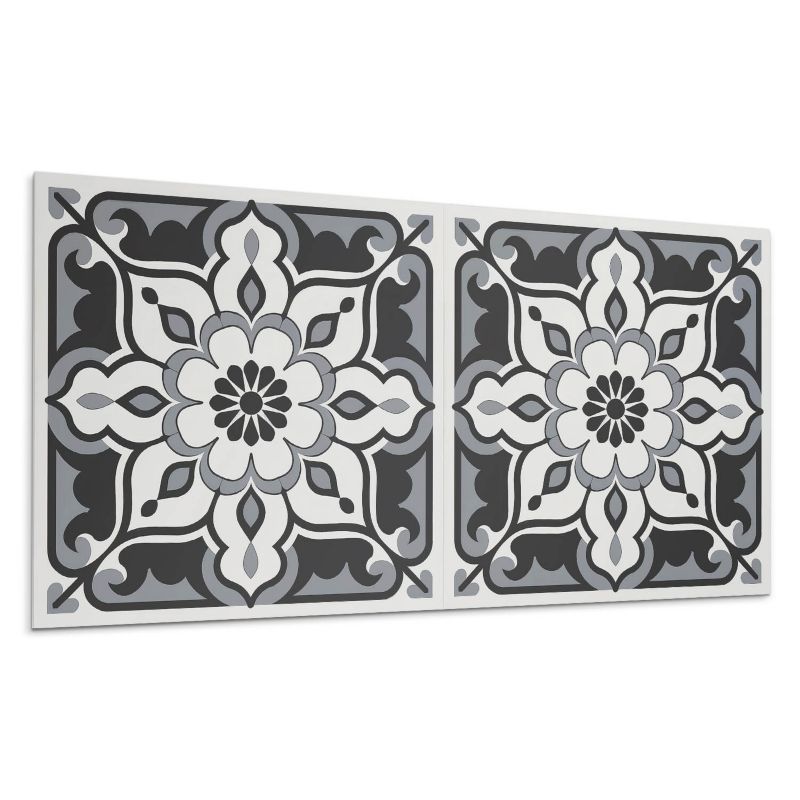 Panele samoprzylepne Wallfluent 60x30 cm Motyw kwiatów z dekoracyjnymi detalami 6 szt.