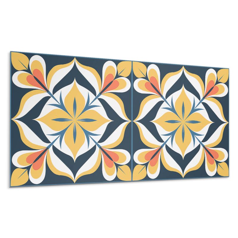 Panele samoprzylepne Wallfluent 60x30 cm Nowoczesny wzór roślinny 6 szt.
