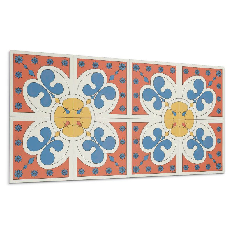 Panele samoprzylepne Wallfluent 60x30 cm Nowoczesny wzór roślinny 6 szt.