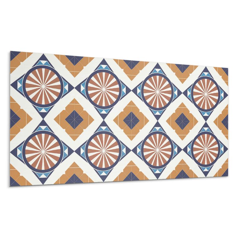 Panele samoprzylepne Wallfluent 60x30 cm Okręgowe motywy w stylu geometrycznym 6 szt.