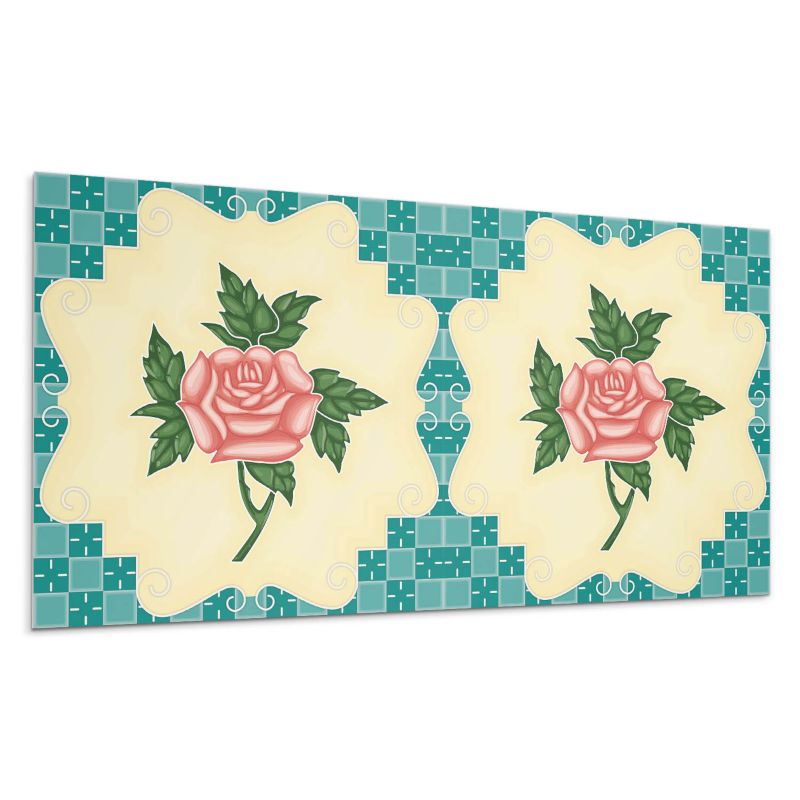 Panele samoprzylepne Wallfluent 60x30 cm Różana aranżacja kwiatów 6 szt.