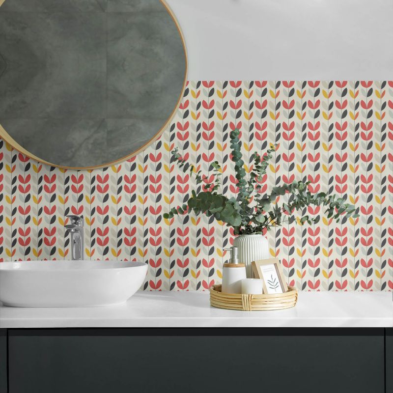 Panele samoprzylepne Wallfluent 60x30 cm Roślinny wzór 6 szt.