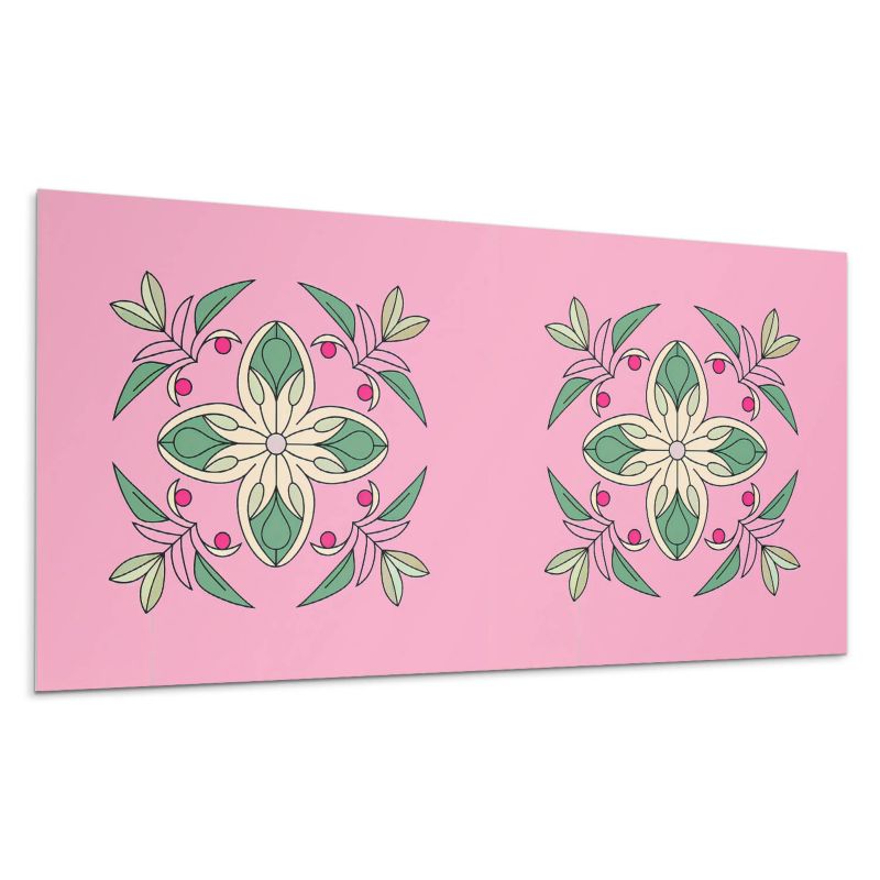 Panele samoprzylepne Wallfluent 60x30 cm Roślinny wzór z delikatnymi liśćmi 6 szt.