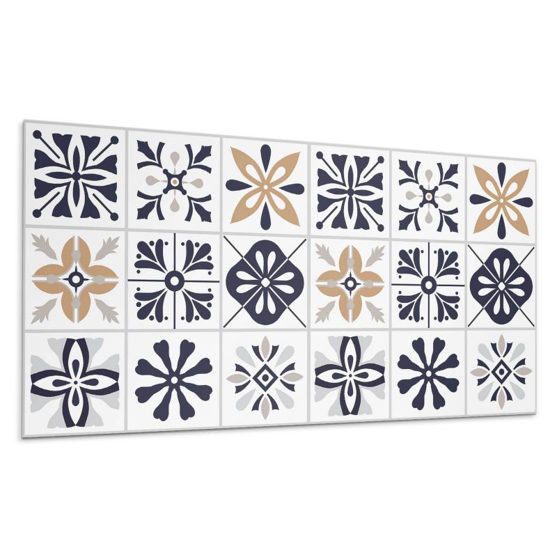 Panele samoprzylepne Wallfluent 60x30 cm Stylowe wzory w formie kafli 6 szt.