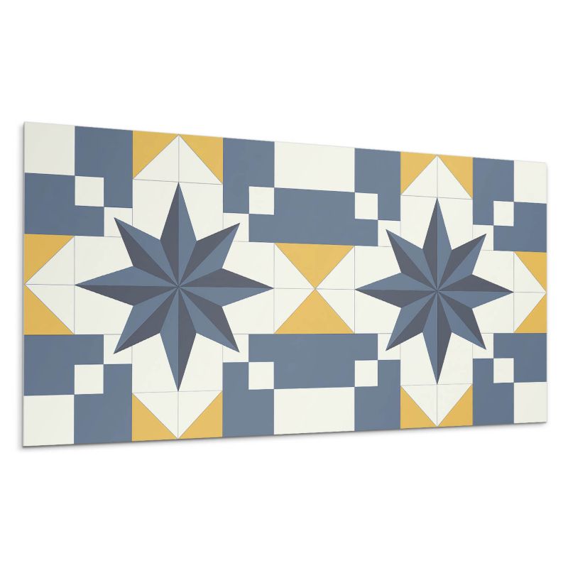 Panele samoprzylepne Wallfluent 60x30 cm Stylowy motyw gwiazdy w geometrii 6 szt.