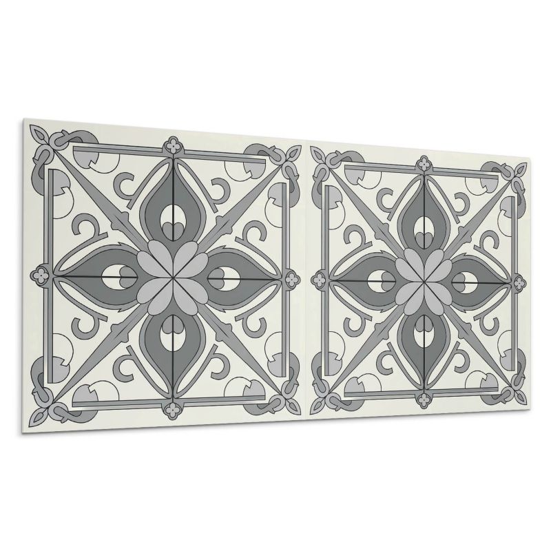 Panele samoprzylepne Wallfluent 60x30 cm Symetryczny motyw kwiatowy 6 szt.