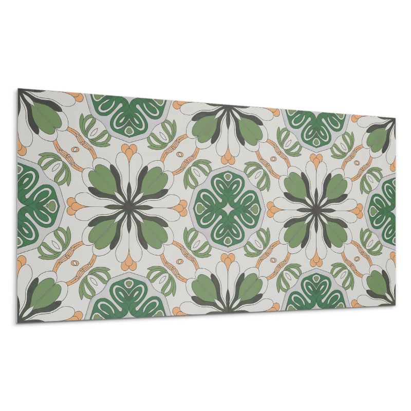 Panele samoprzylepne Wallfluent 60x30 cm Symetryczny motyw kwiatowy 6 szt.