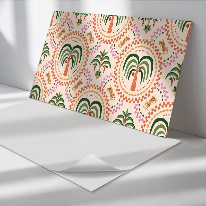 Panele samoprzylepne Wallfluent 60x30 cm Tropikalne inspiracje roślinne 6 szt.