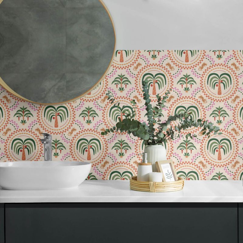 Panele samoprzylepne Wallfluent 60x30 cm Tropikalne inspiracje roślinne 6 szt.