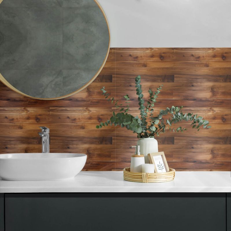 Panele samoprzylepne Wallfluent 60x30 cm Układ desek w naturalnym stylu 6 szt.