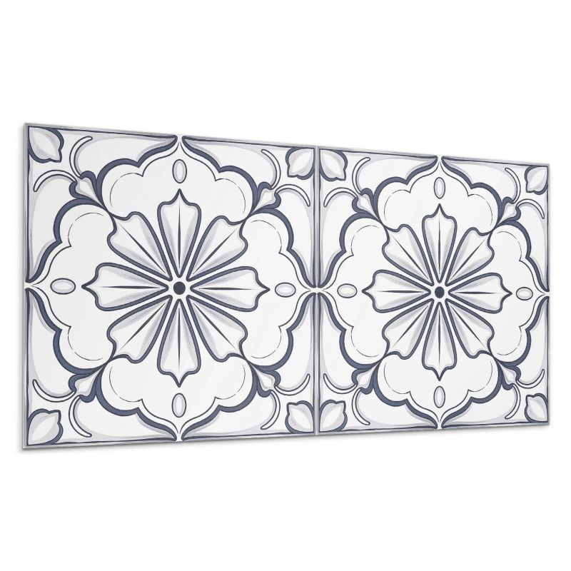 Panele samoprzylepne Wallfluent 60x30 cm Wzór florystyczny na płytce 6 szt.