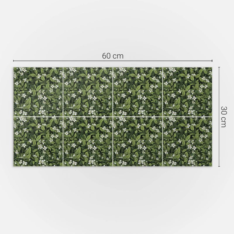 Panele samoprzylepne Wallfluent 60x30 cm Wzór florystyczny z kwiatami 6 szt.