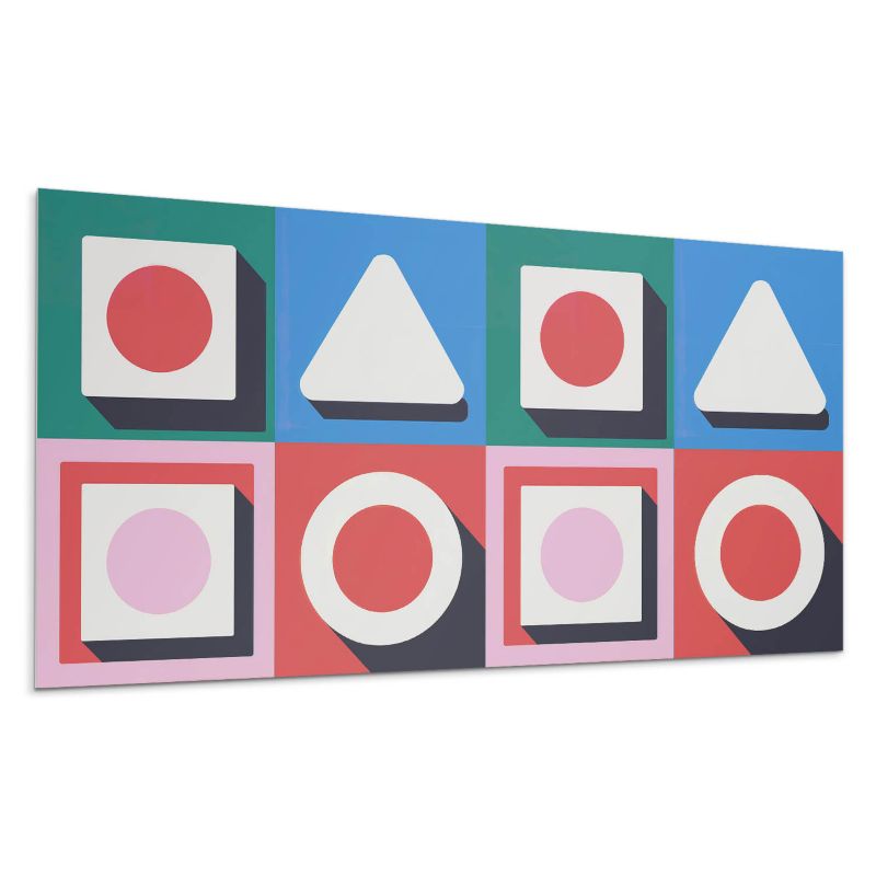 Panele samoprzylepne Wallfluent 60x30 cm Wzór geometryczny z cieniami 6 szt.