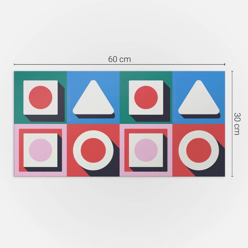 Panele samoprzylepne Wallfluent 60x30 cm Wzór geometryczny z cieniami 6 szt.