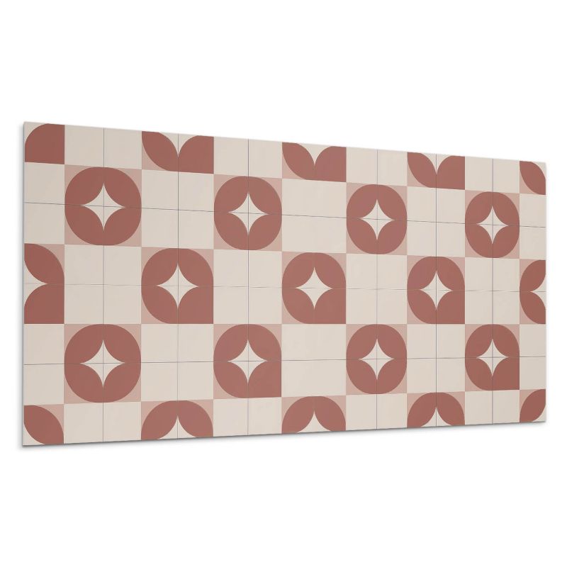 Panele samoprzylepne Wallfluent 60x30 cm Wzór geometryczny z okręgami 6 szt.