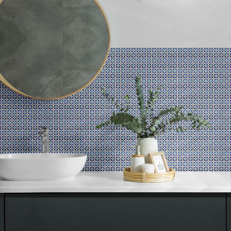 Panele samoprzylepne Wallfluent 60x30 cm Wzór kafli w geometrycznym stylu 6 szt.