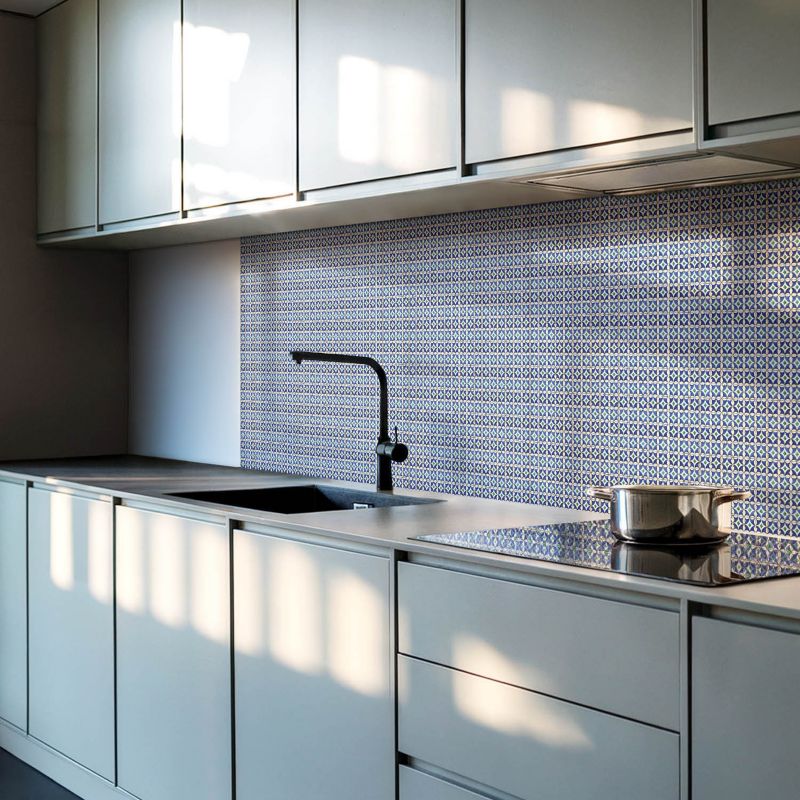 Panele samoprzylepne Wallfluent 60x30 cm Wzór kafli w geometrycznym stylu 6 szt.
