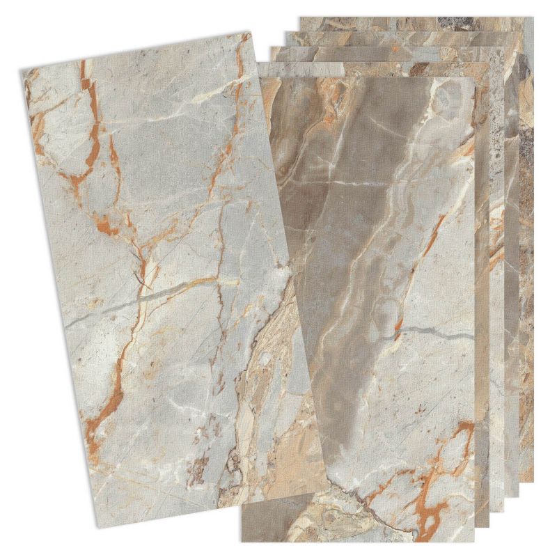 Panele samoprzylepne Wallfluent 60x30 cm Wzór marmuru z subtelnymi żyłkami 6 szt.