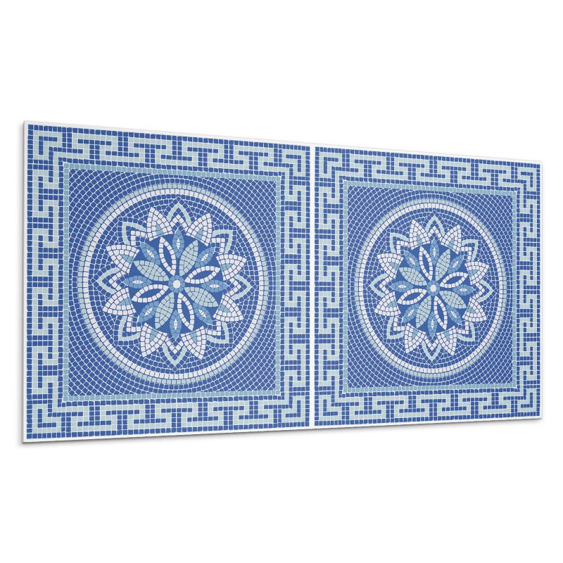 Panele samoprzylepne Wallfluent 60x30 cm Wzór mozaiki z motywem kwiatowym 6 szt.