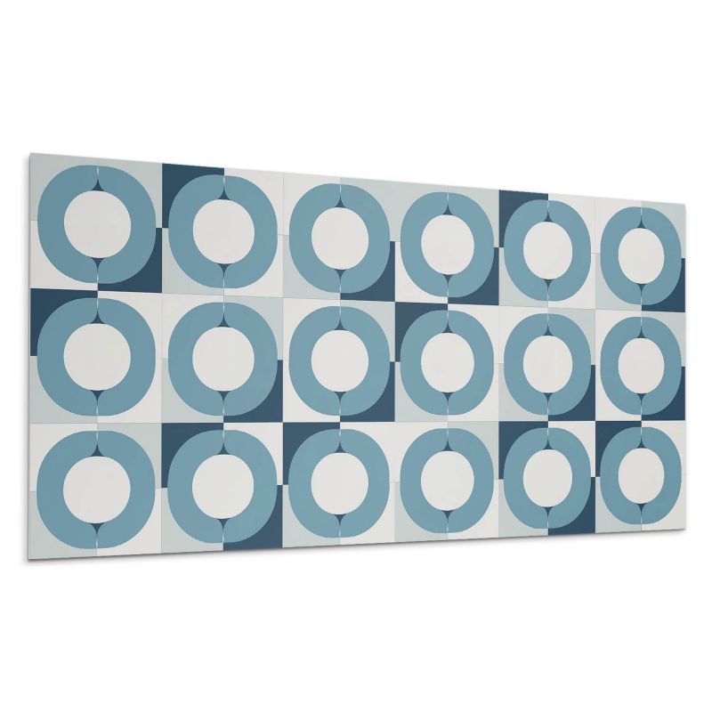Panele samoprzylepne Wallfluent 60x30 cm Wzór okręgów w zrównoważonej kompozycji 6 szt.