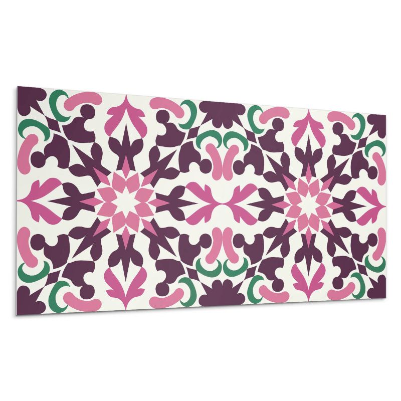 Panele samoprzylepne Wallfluent 60x30 cm Wzór roślinny w harmonijnej symetrii 6 szt.