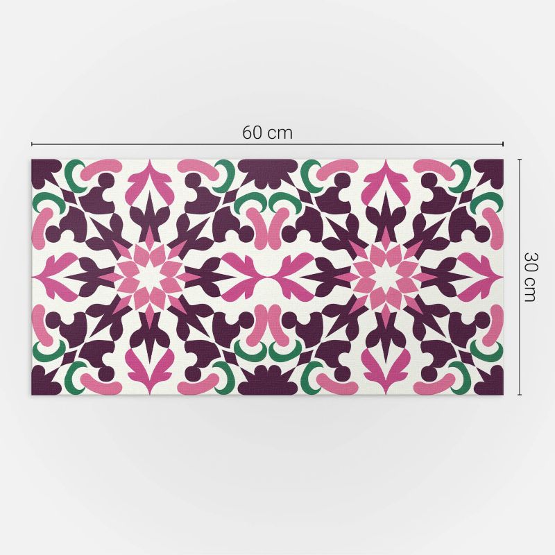 Panele samoprzylepne Wallfluent 60x30 cm Wzór roślinny w harmonijnej symetrii 6 szt.