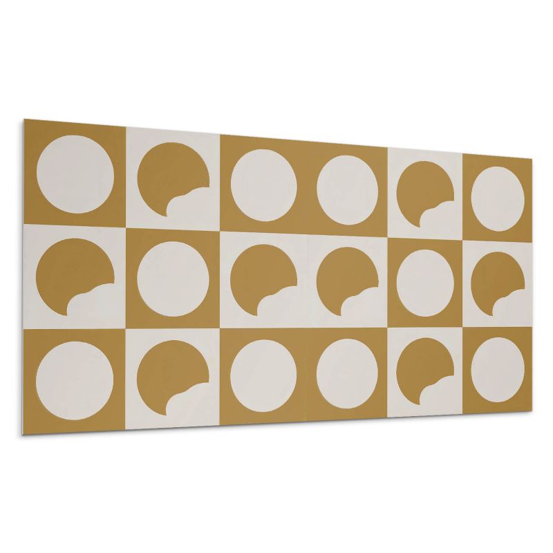Panele samoprzylepne Wallfluent 60x30 cm Wzór ubytkowych kół w stylu abstrakcyjnym 6 szt.